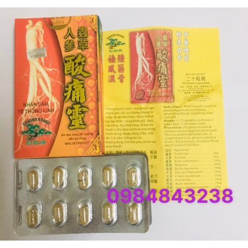 Nhân Sâm Tê Thống Linh chủ trị phong thấp, đau xương khớp